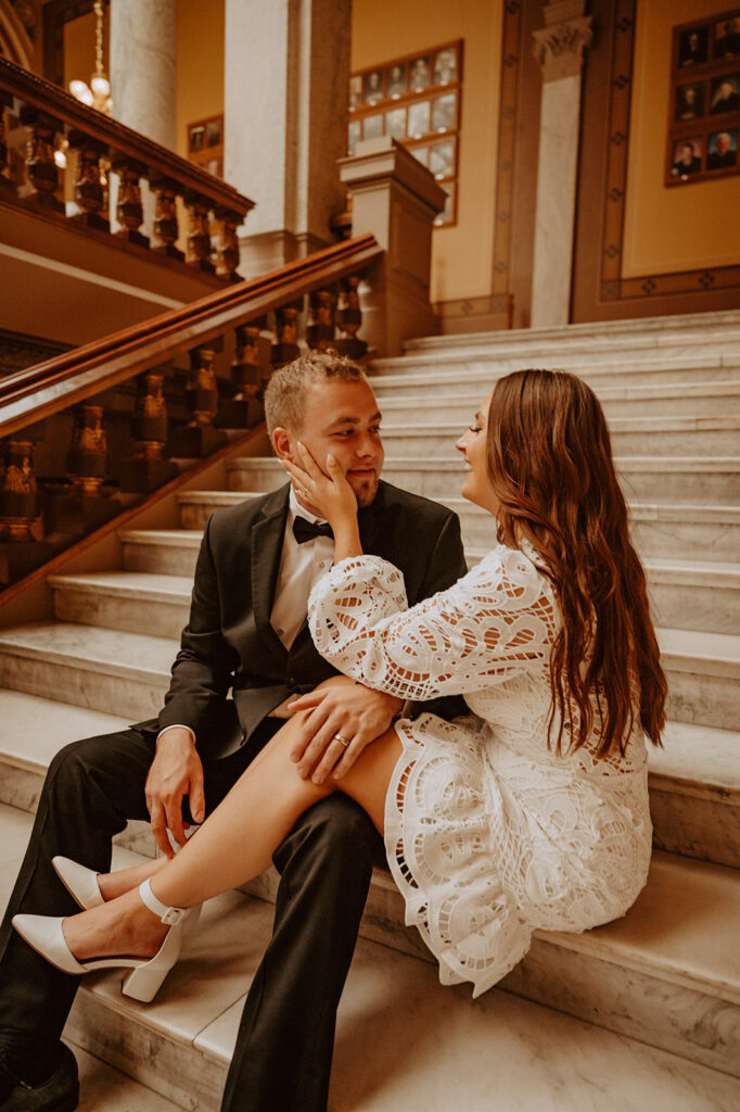 An intimate Indiana elopement at the Indianapolis City Hall